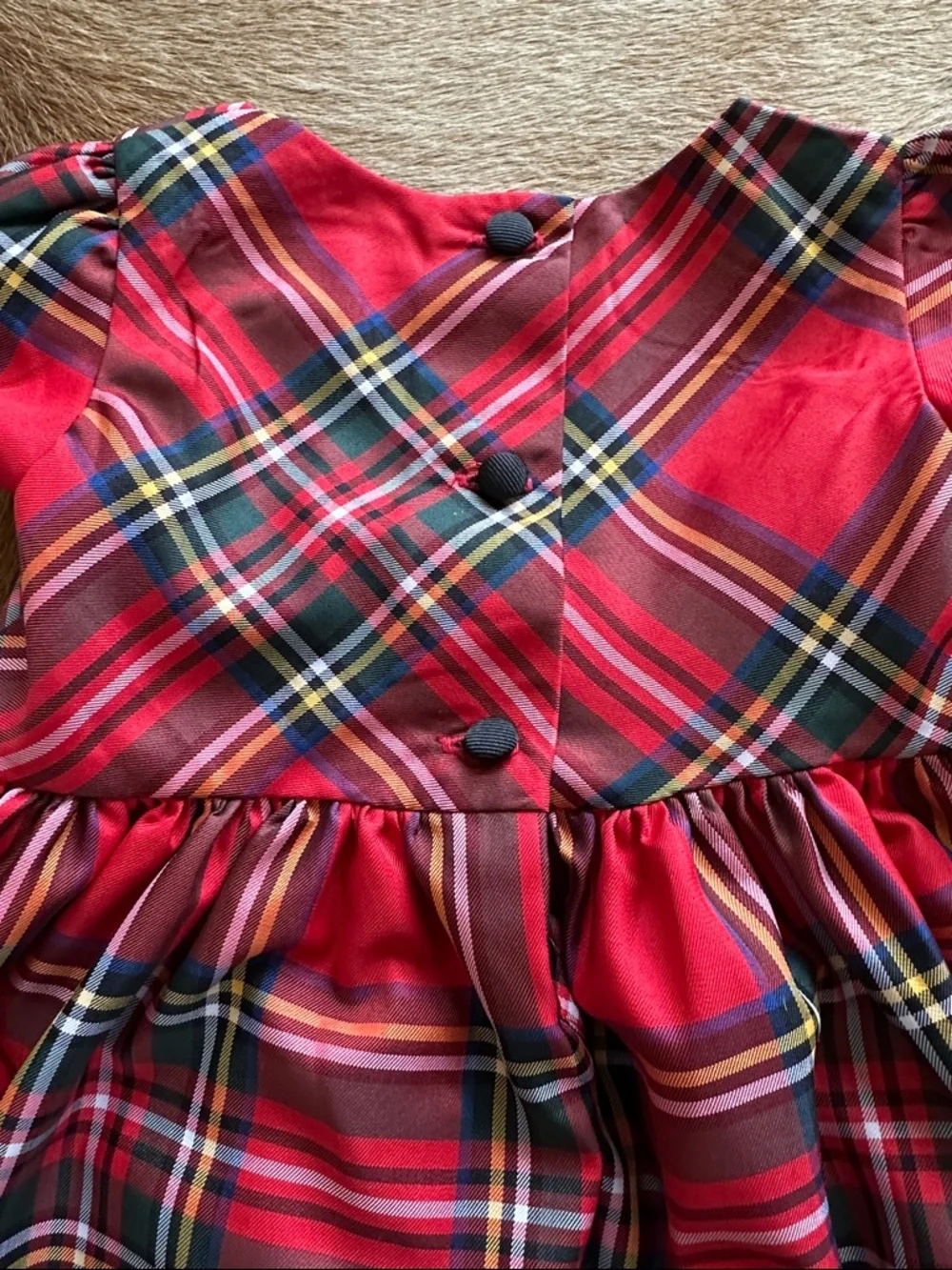 Ralph Lauren Red Tartan Plaid Fit-and-Flare Dress